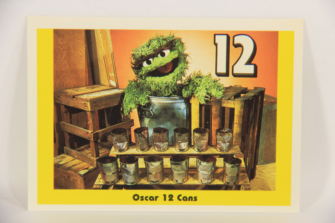 Sesame Street TV Show 1992 Trading Card #13 Oscar 12 Cans ENG Canada L020636