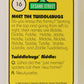 Sesame Street TV Show 1992 Trading Card #16 - 15 Twiddlebugs ENG Canada L020639