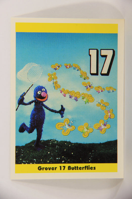 Sesame Street TV Show 1992 Trading Card #18 Grover 17 Butterflies ENG Canada L020641