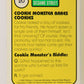 Sesame Street TV Show 1992 Trading Card #20 Cookie Monster 19 Cookies ENG L020643