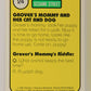 Sesame Street TV Show 1992 Card #24 C And D Grover's Mommy And Her Cat And Dog L020647