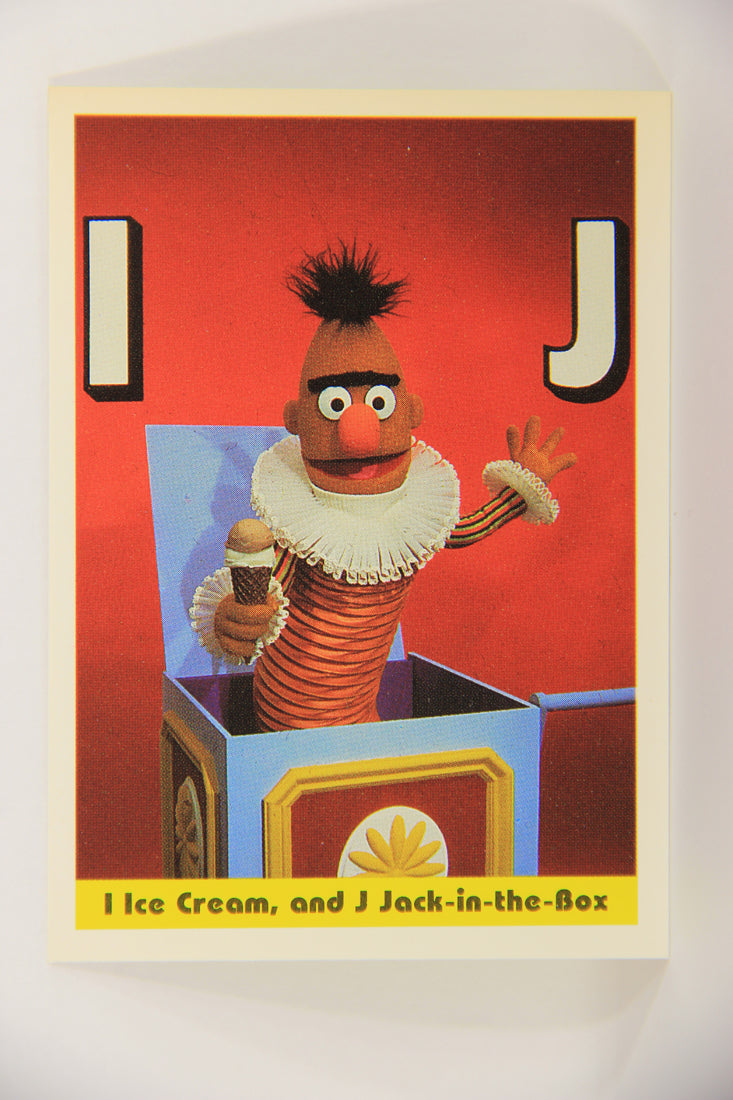Sesame Street TV Show 1992 Card #28 I Ice Cream And J Jack-In-The-Box ENG L020651
