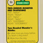 Sesame Street TV Show 1992 Trading Card #36 T Monsters And Telephones ENG L020659