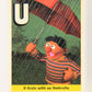 Sesame Street TV Show 1992 Trading Card #37 U Ernie With An Umbrella ENG L020660