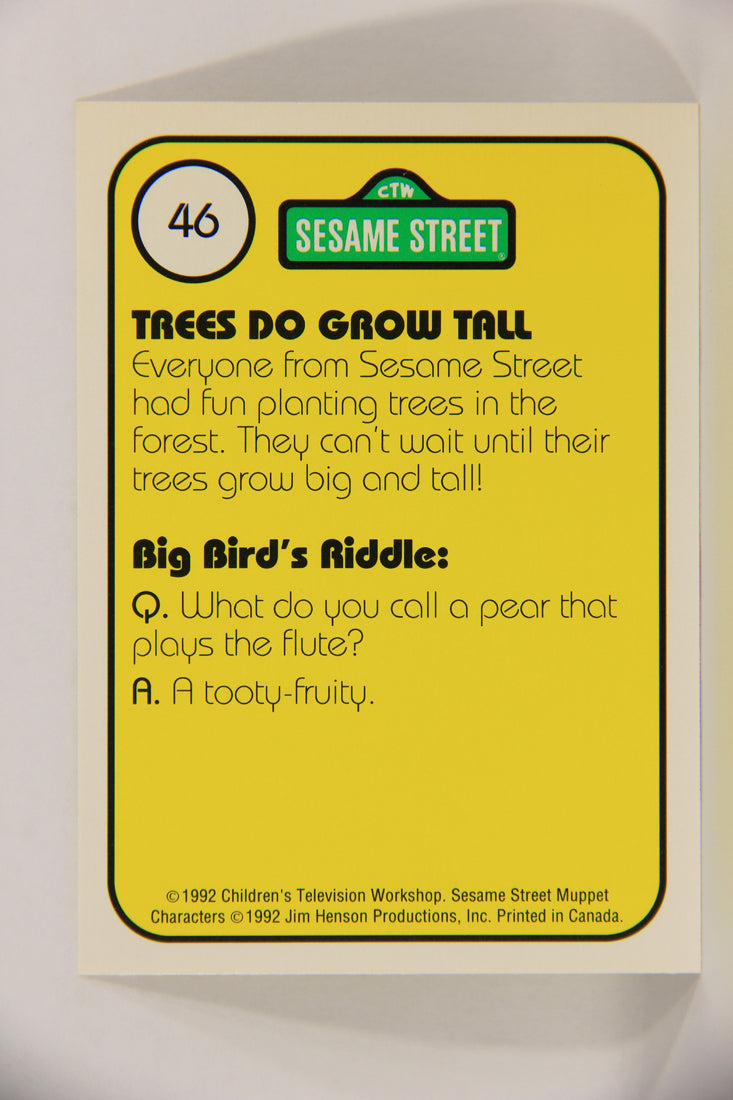Sesame Street TV Show 1992 Card #46 Someday Our Tree Might Be That Big ENG L020669