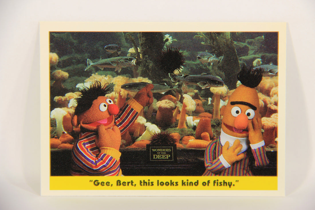 Sesame Street TV Show 1992 Card #49 Gee Bert This Looks Kind Of Fishy ENG L020672
