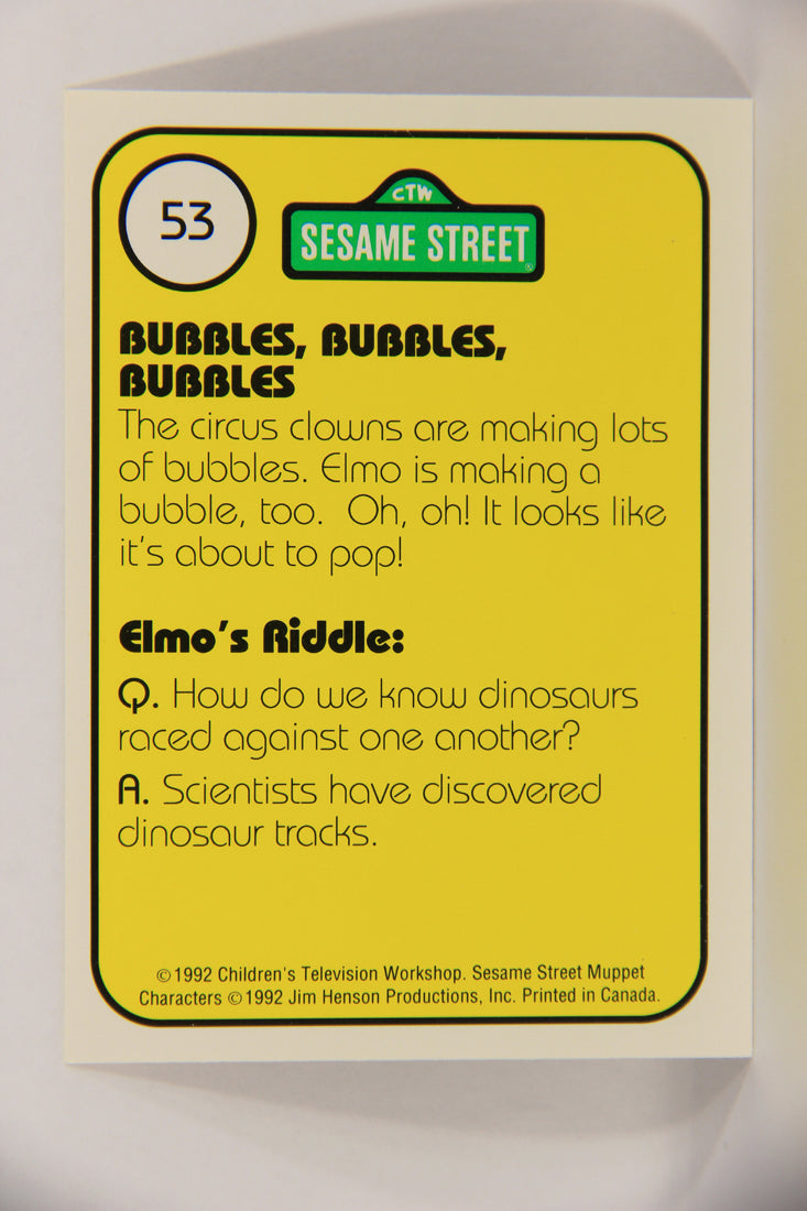 Sesame Street TV Show 1992 Trading Card #53 That's A Great Bubble Elmo ENG L020676