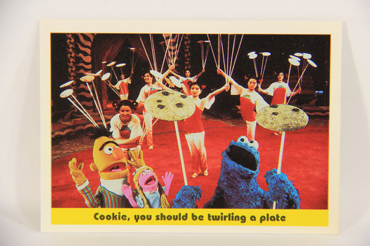 Sesame Street TV Show 1992 Card #54 Cookie You Should Be Twirling A Plate L020677