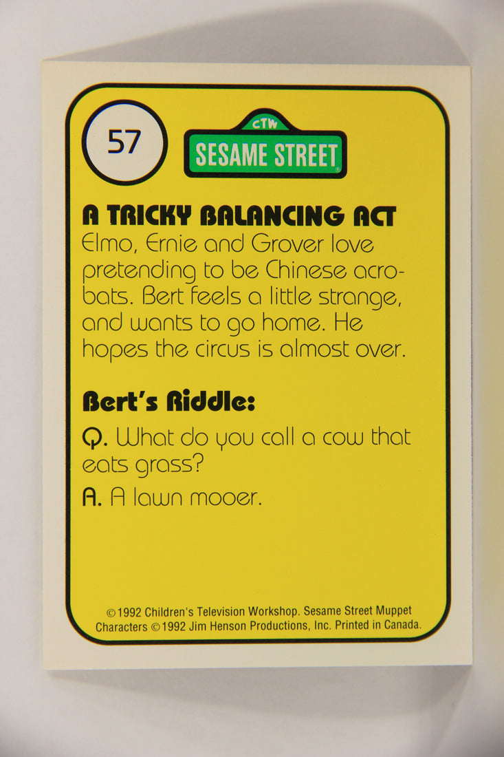 Sesame Street TV Show 1992 Trading Card #57 Oh What Fun ENG Canada L020680