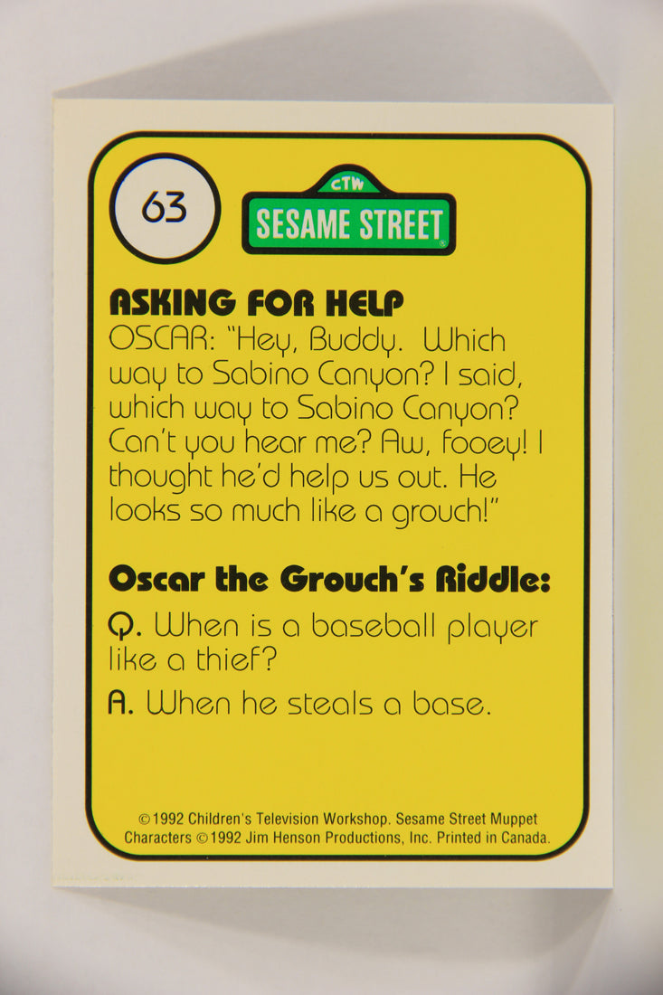 Seasame Street TV Show 1992 Trading Card #63 Hey Buddy We're Lost ENG L020686