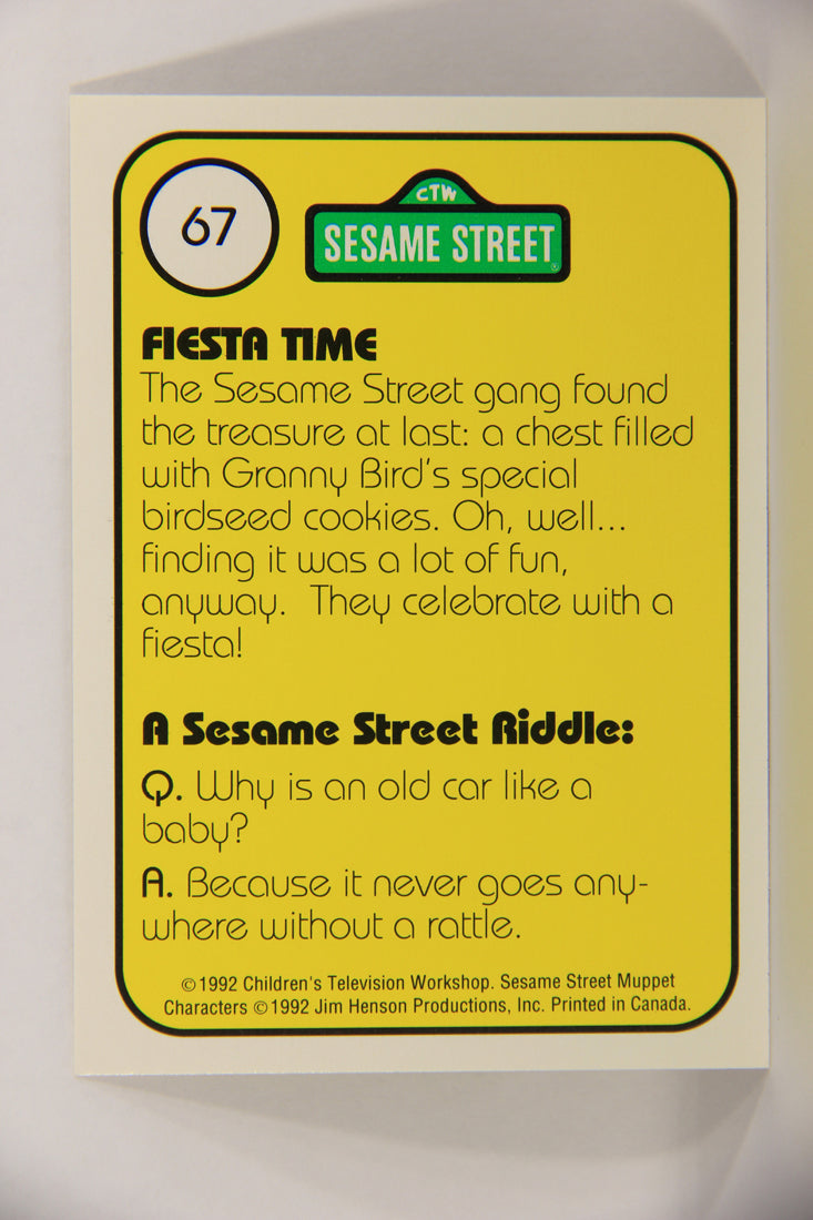 Seasame Street TV Show 1992 Card #67 Finding A Treasure Calls For A Fiesta ENG L020690