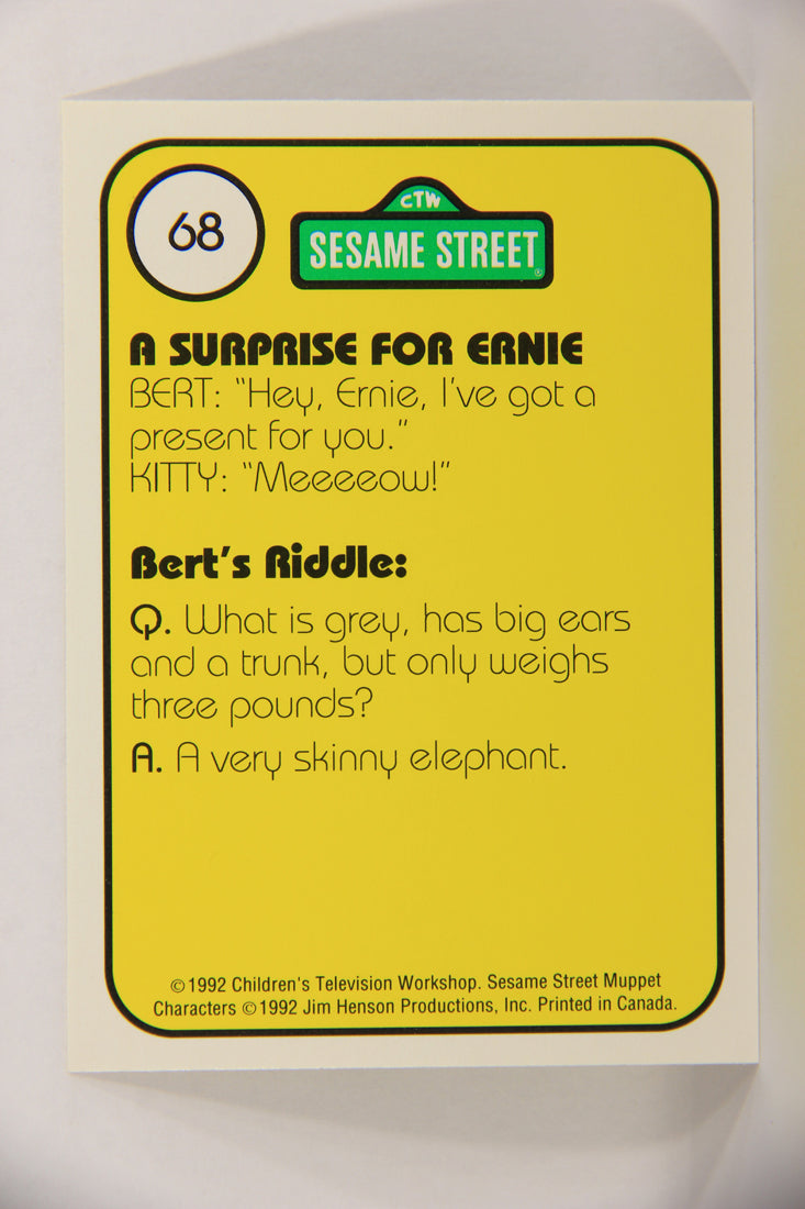 Seasame Street TV Show 1992 Trading Card #68 A Present For Ernie ENG Canada L020691