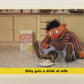 Seasame Street TV Show 1992 Trading Card #69 Kitty Gets A Drink Of Milk ENG L020692