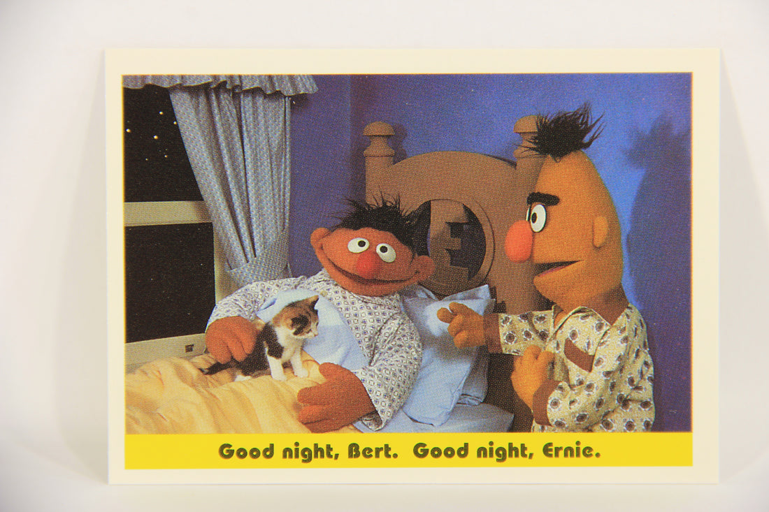 Seasame Street TV Show 1992 Card #71 Good Night Bert Good Night Ernie ENG L020694