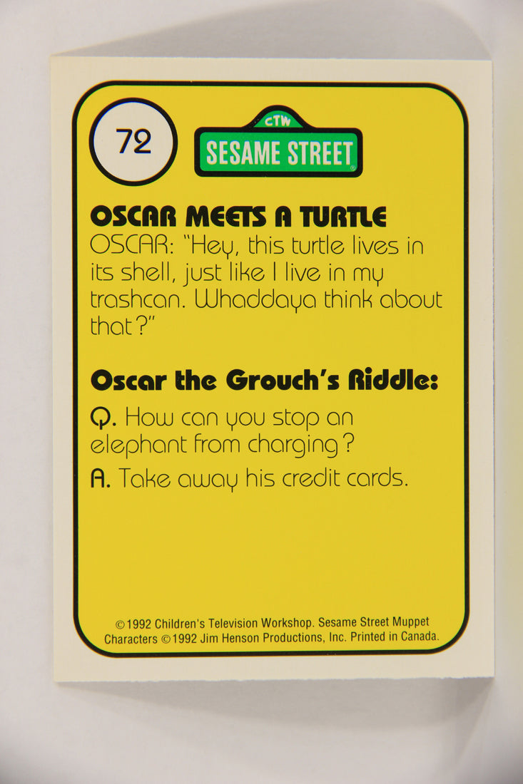 Seasame Street TV Show 1992 Card #72 Oscar Says Is Your Shell Like A Can ENG L020695