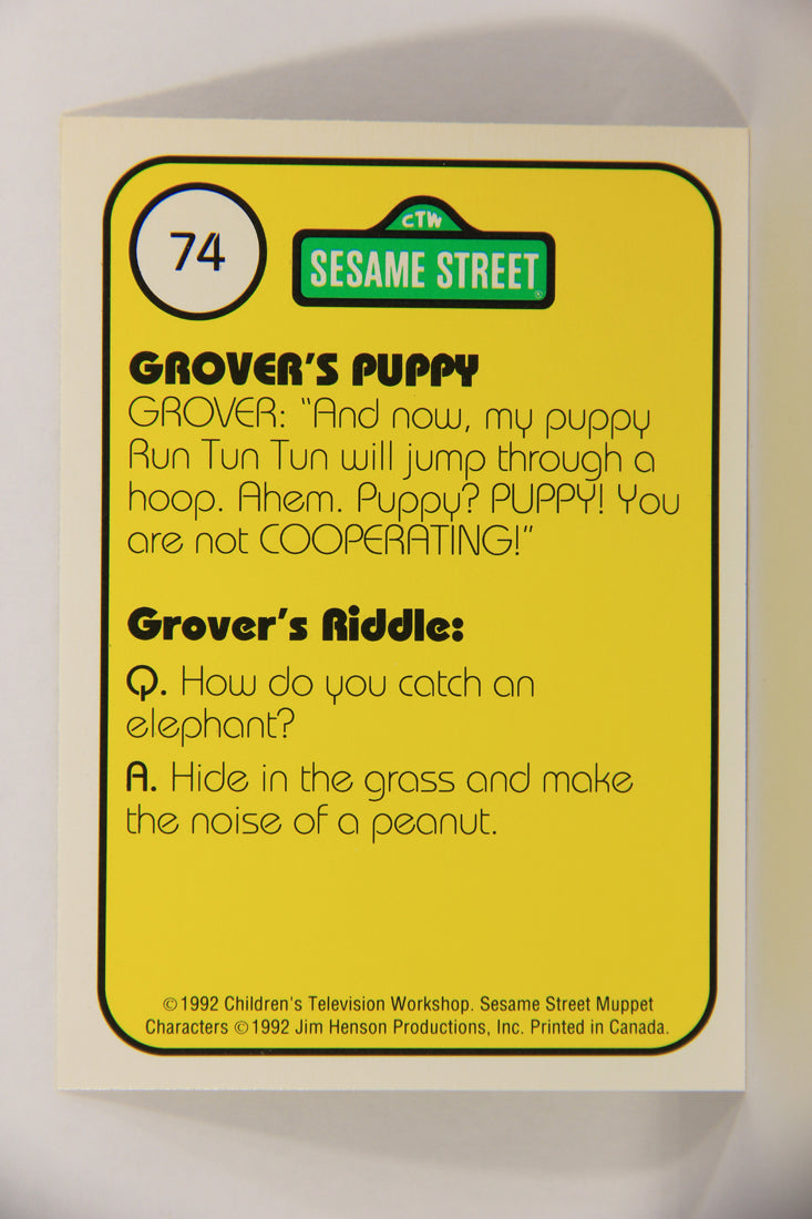 Seasame Street TV Show 1992 Trading Card #74 Grover's Puppy ENG Canada L020697