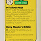 Seasame Street TV Show 1992 Card #75 Herry Monster's Goldfish Wins First Prize L020698