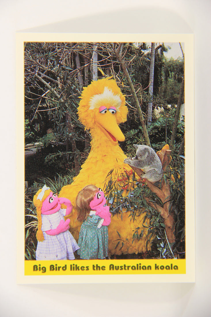 Seasame Street TV Show 1992 Card #86 Big Bird Likes The Australian Koala ENG L020709