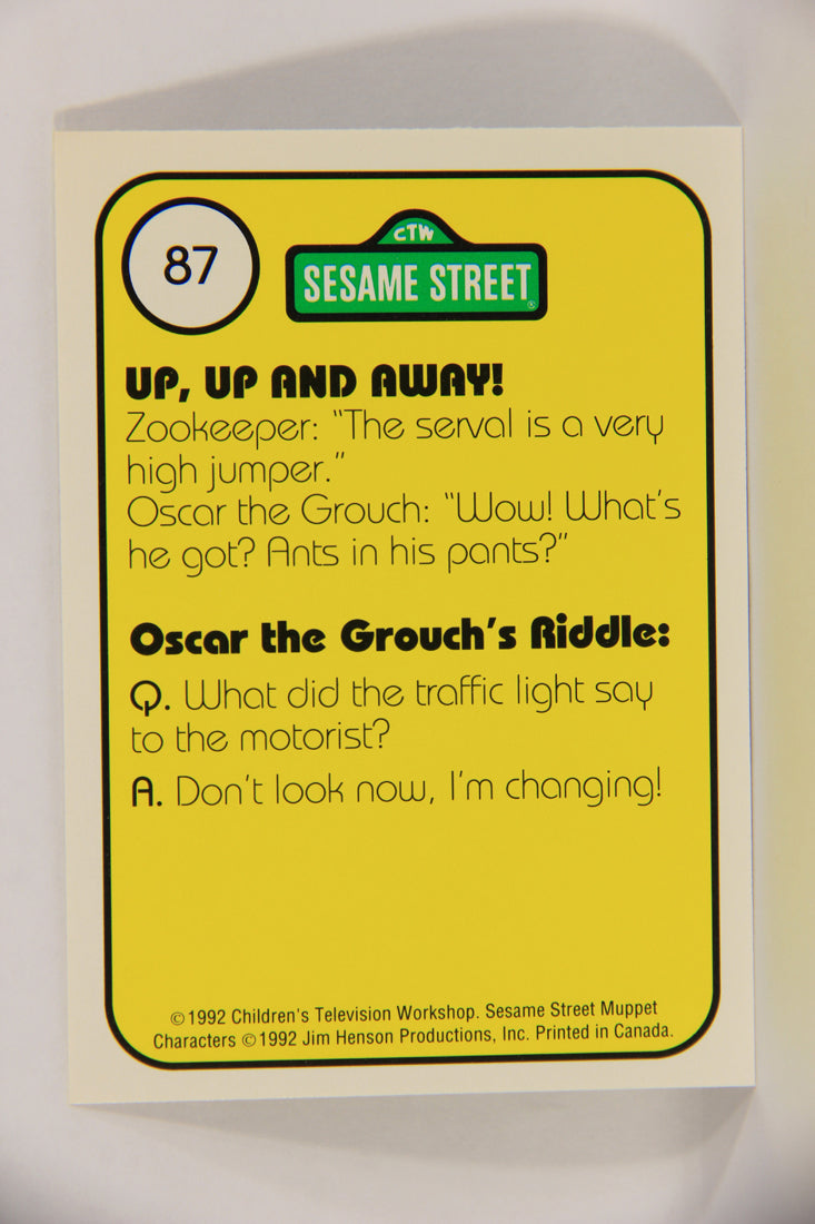 Seasame Street TV Show 1992 Card #87 The Serval Is A Very High Jumper ENG L020710