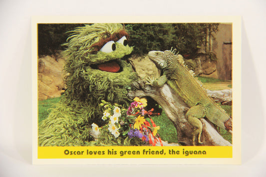 Sesame Street TV Show 1992 Card #90 Oscar Loves His Green Friend The Iguana L020713