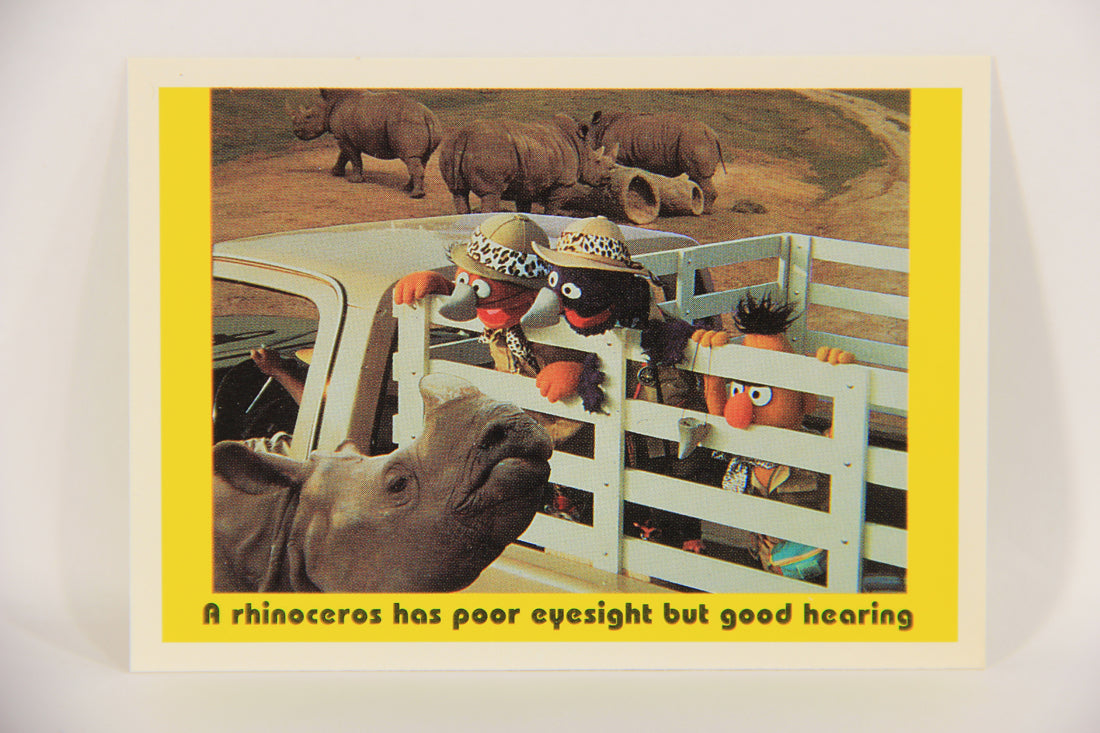 Seasame Street TV Show 1992 Card #96 A Rhinoceros Has Poor Eyesight But Good Hearing L020720