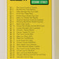 Seasame Street TV Show 1992 Trading Card Checklist #1 ENG Canada L020725