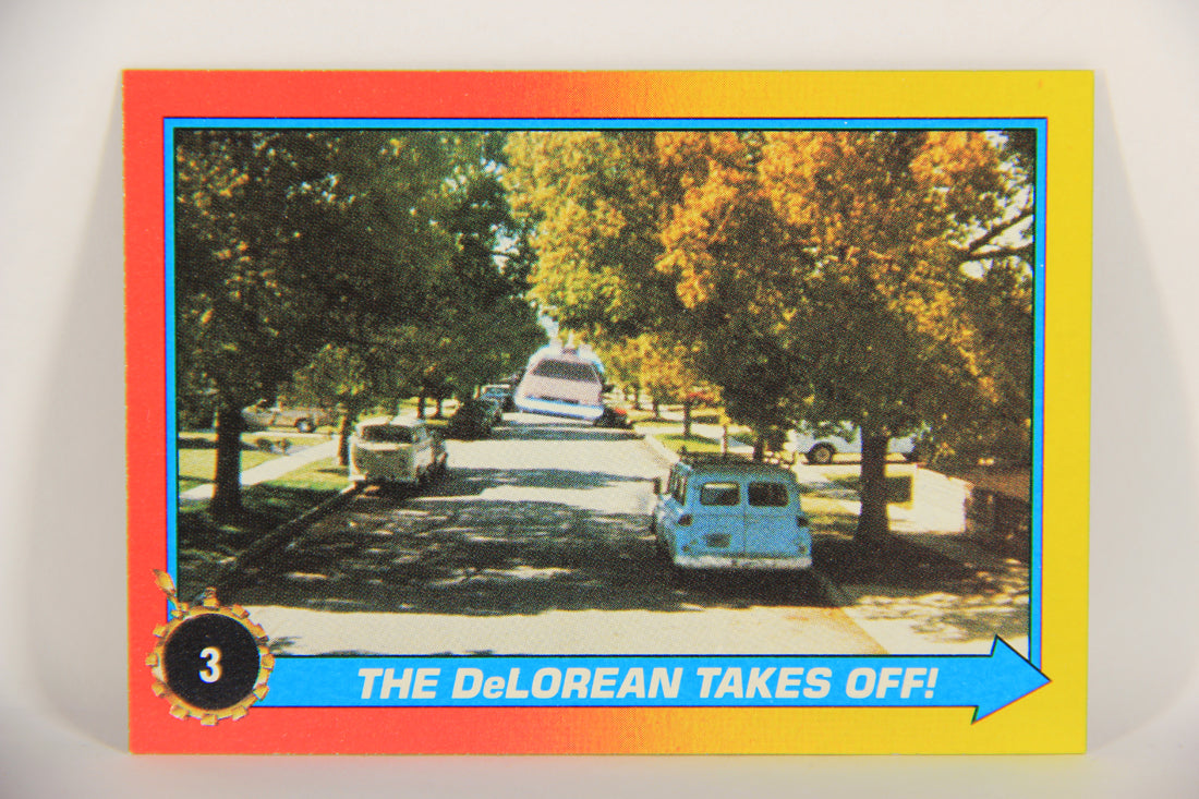 Back To The Future II 1989 Trading Card #3 The DeLorean Takes Off L020730