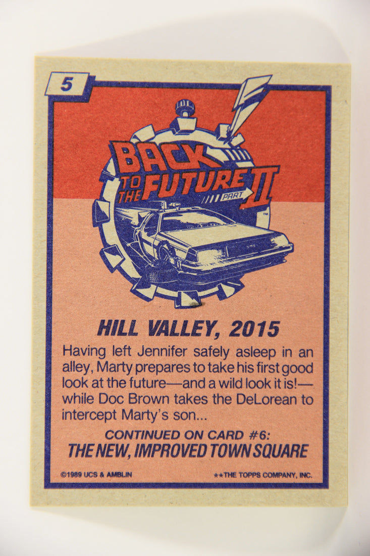 Back To The Future II 1989 Trading Card #5 Hill Valley 2015 L020731
