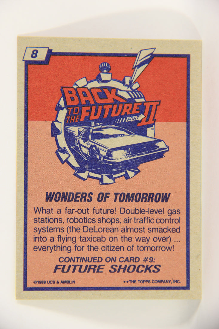 Back To The Future II 1989 Trading Card #8 Wonders Of Tomorrow L020733