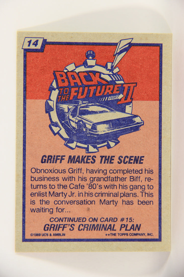 Back To The Future II 1989 Trading Card #14 Griff Makes The Scene L020734