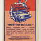 Back To The Future II 1989 Trading Card #20 Whew That Was Close L020736