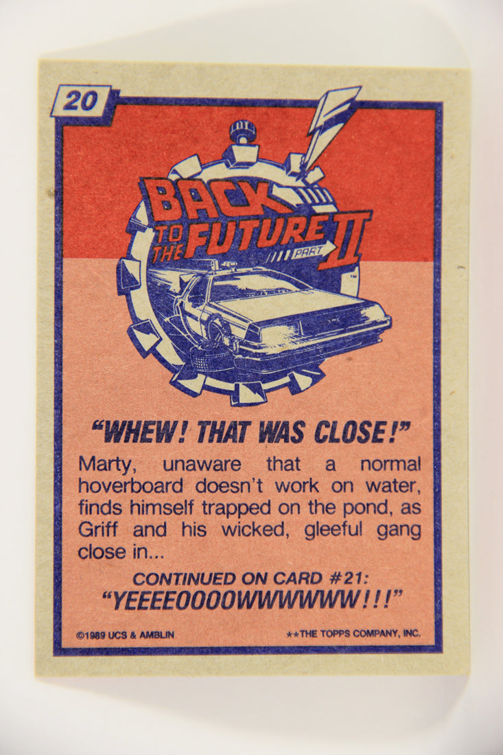 Back To The Future II 1989 Trading Card #20 Whew That Was Close L020736