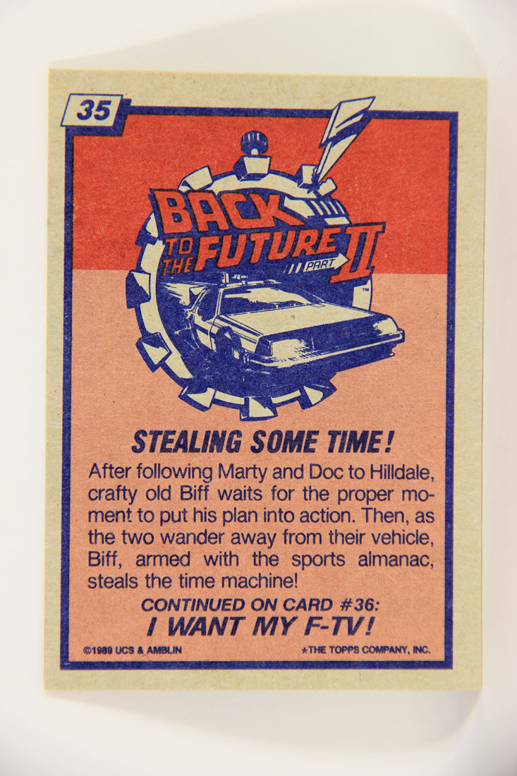 Back To The Future II 1989 Trading Card #35 Stealing Some Time L020743