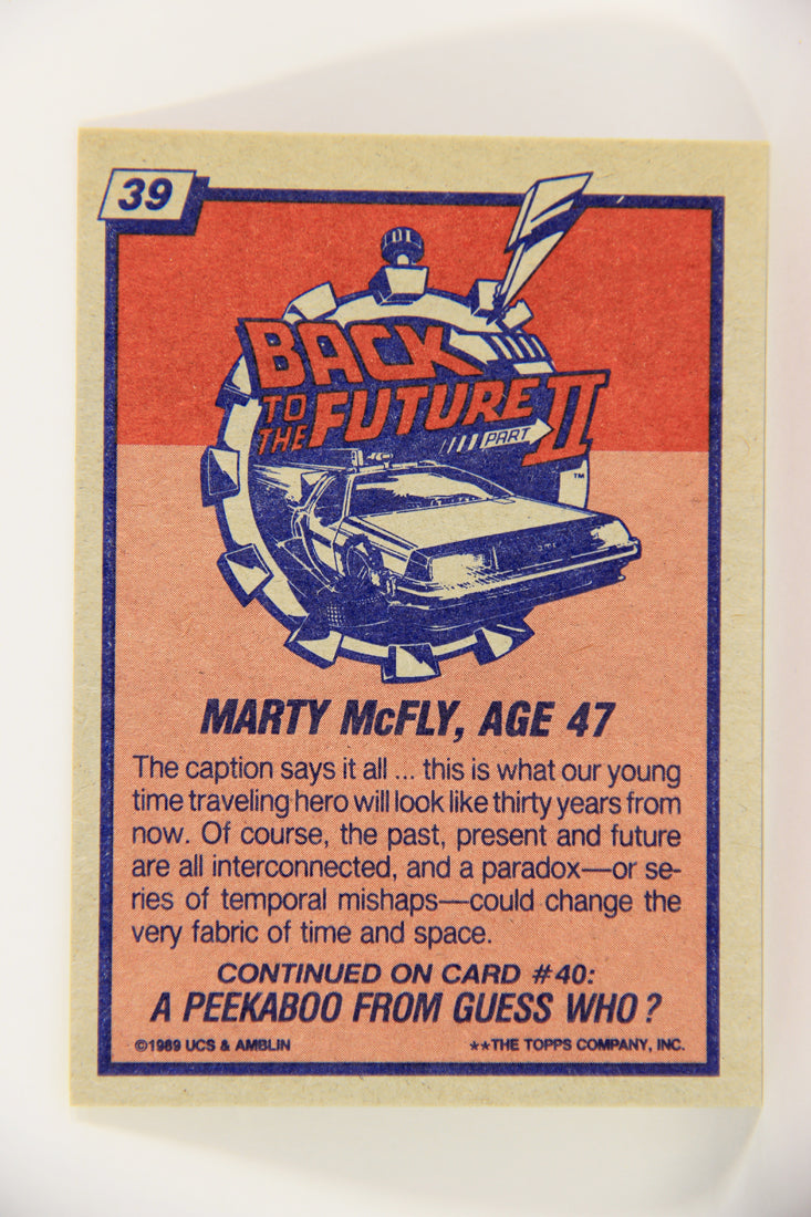 Back To The Future II 1989 Trading Card #39 Marty McFly Age 47 L020744