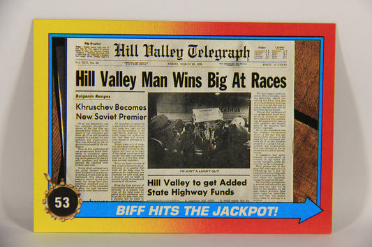 Back To The Future II 1989 Trading Card #53 Biff Hits The Jackpot L020750