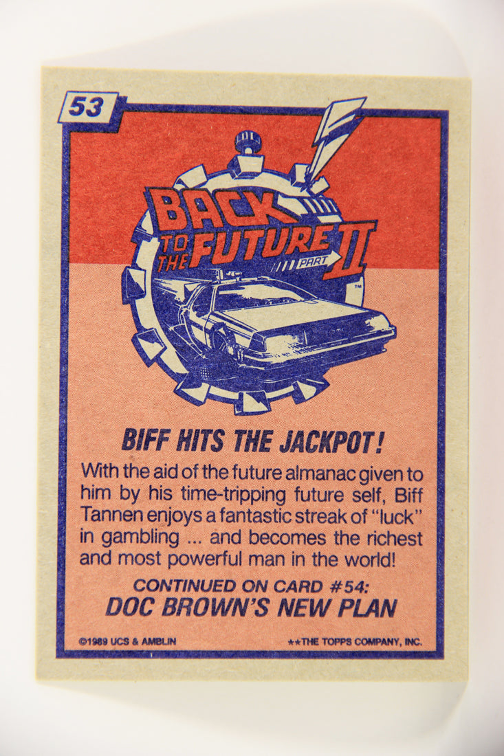 Back To The Future II 1989 Trading Card #53 Biff Hits The Jackpot L020750