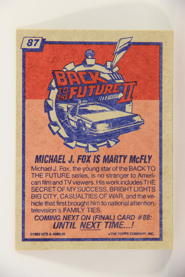 Back To The Future II 1989 Trading Card #87 Michael J Fox Is Marty McFly L020761