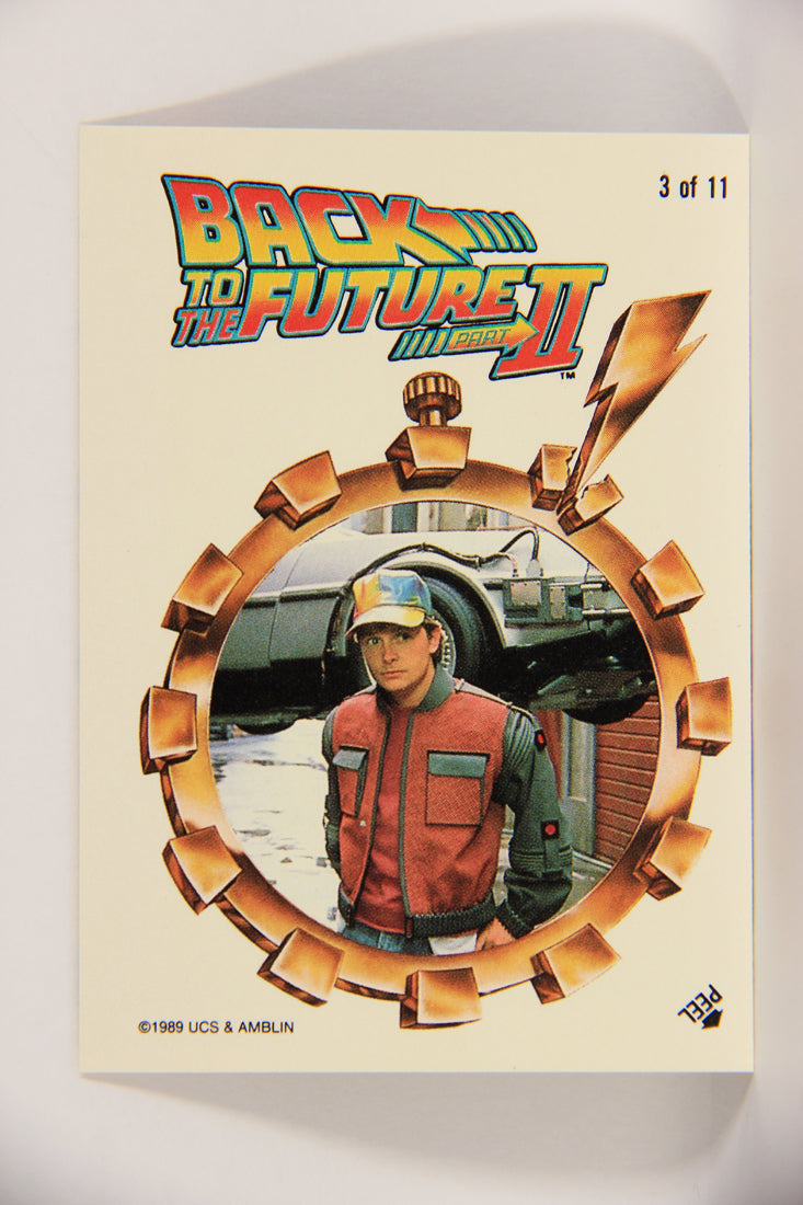 Back To The Future II 1989 Sticker Card #3 Of 11 Marty McFly In 2015 L020764