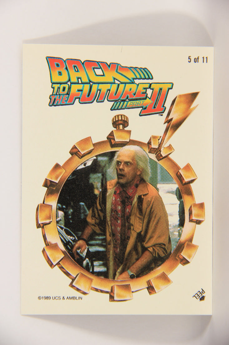 Back To The Future II 1989 Sticker Card #5 Of 11 Dr Emmett Brown L020765