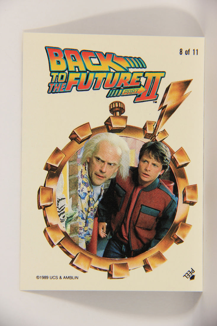 Back To The Future II 1989 Sticker Card #8 Of 11 Marty And Doc L020768
