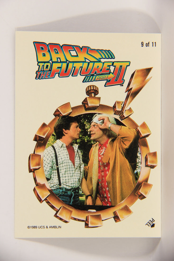 Back To The Future II 1989 Sticker Card #9 Of 11 Marty And Doc Brown L020769