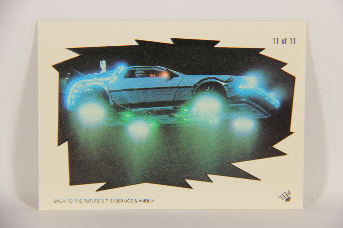 Back To The Future II 1989 Sticker Card #11 Of 11 Delorean Time Machine L020771