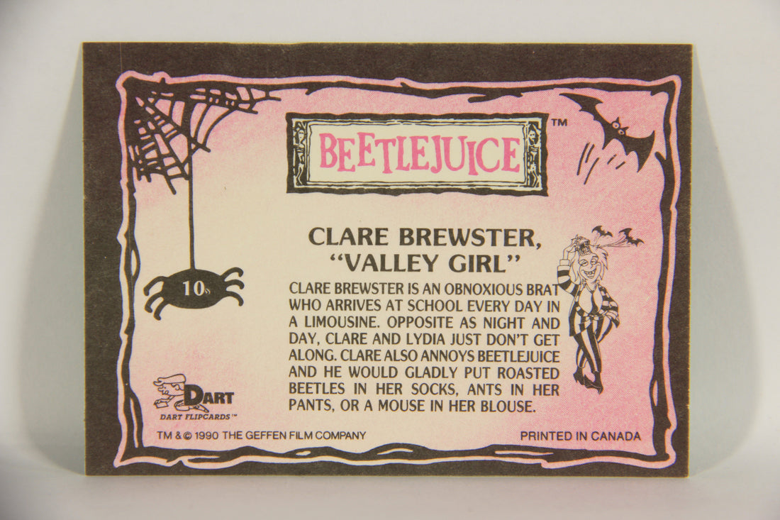 Beetlejuice 1990 Trading Card #10 Clare Brewster Valley Girl ENG L020772