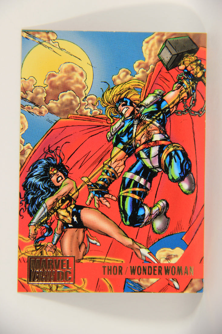 DC Versus Marvel Comics 1995 Trading Card #67 Thor Vs Wonder Woman ENG L020780