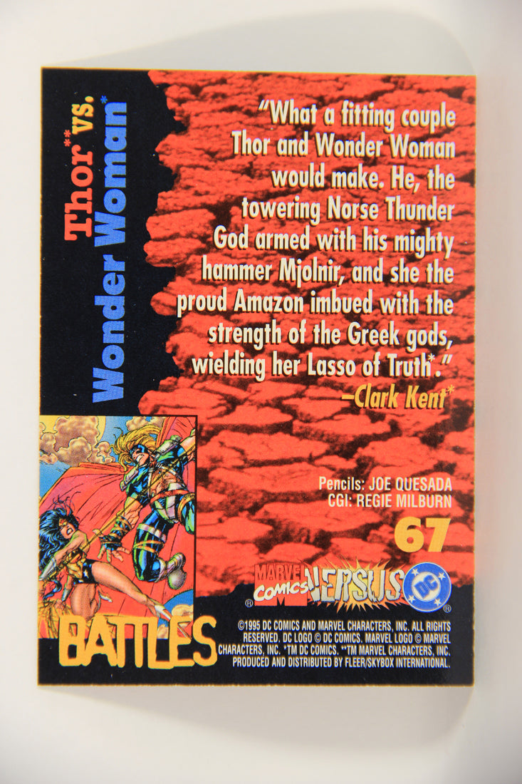 DC Versus Marvel Comics 1995 Trading Card #67 Thor Vs Wonder Woman ENG L020780