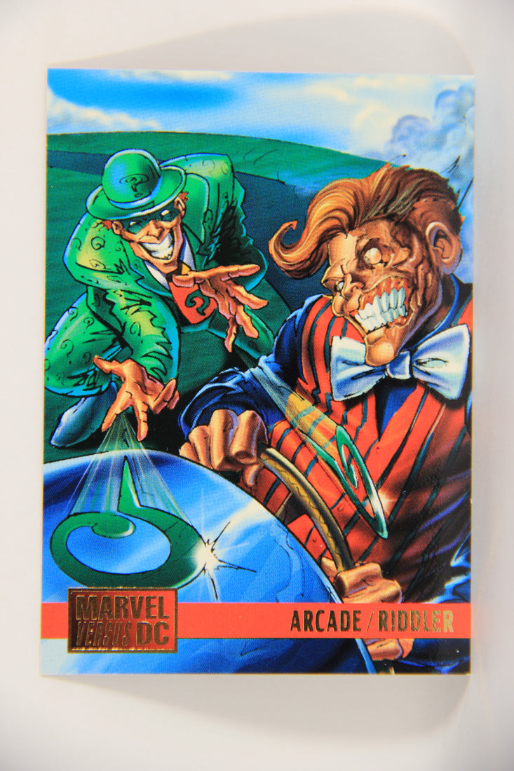 DC Versus Marvel Comics 1995 Trading Card #85 Arcade Vs Riddler ENG L020783