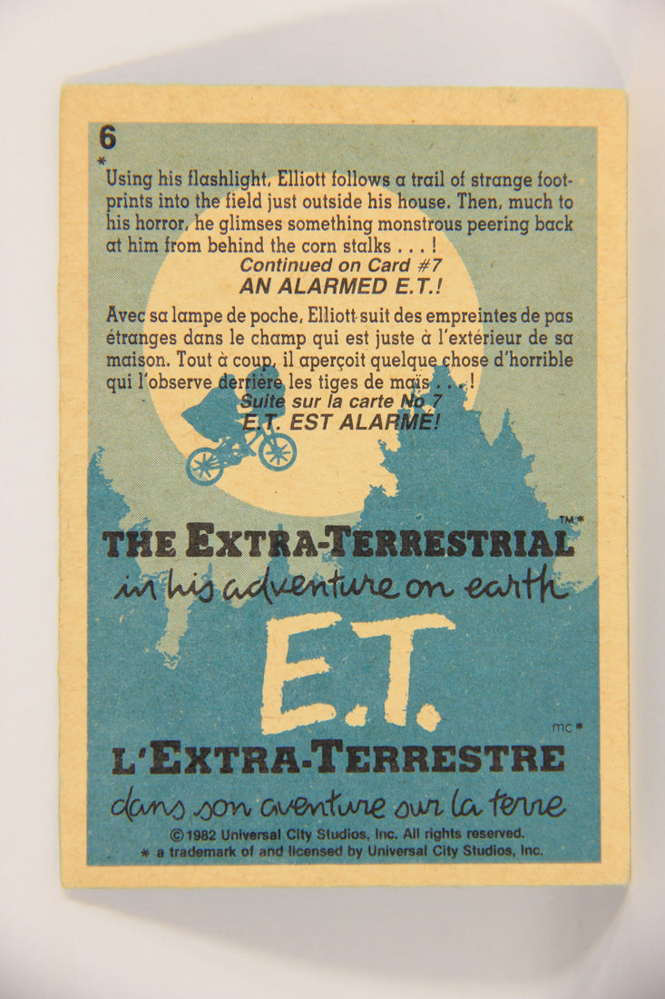 E.T. The Extra-Terrestrial 1982 Trading Card #6 Fright In The Woods FR-ENG OPC L020790