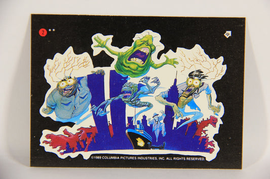 Ghostbusters II 1989 Trading Card Sticker #2 Slimer - Scoleri L020794