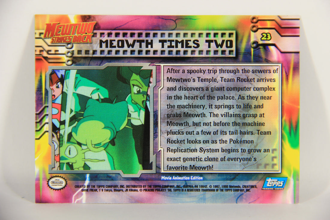 Pokémon Card First Movie #23 Meowth Times Two Blue Logo 1st Print ENG L020828