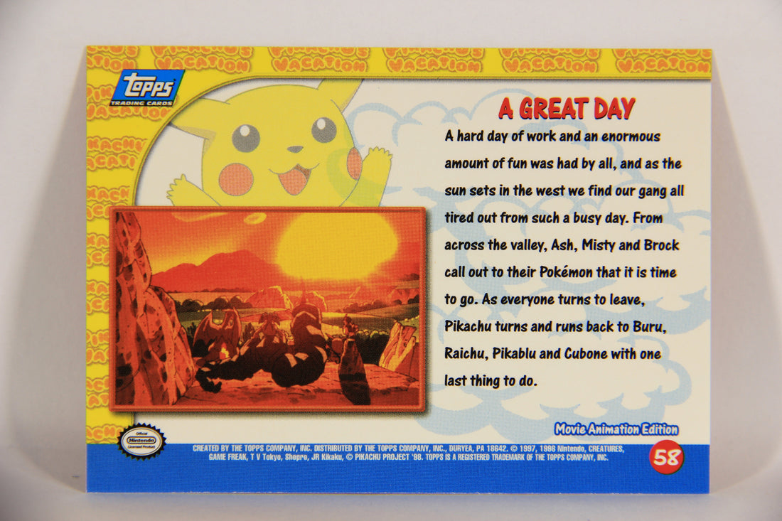 Pokémon Card First Movie #58 A Great Day Blue Logo 1st Print ENG L020844